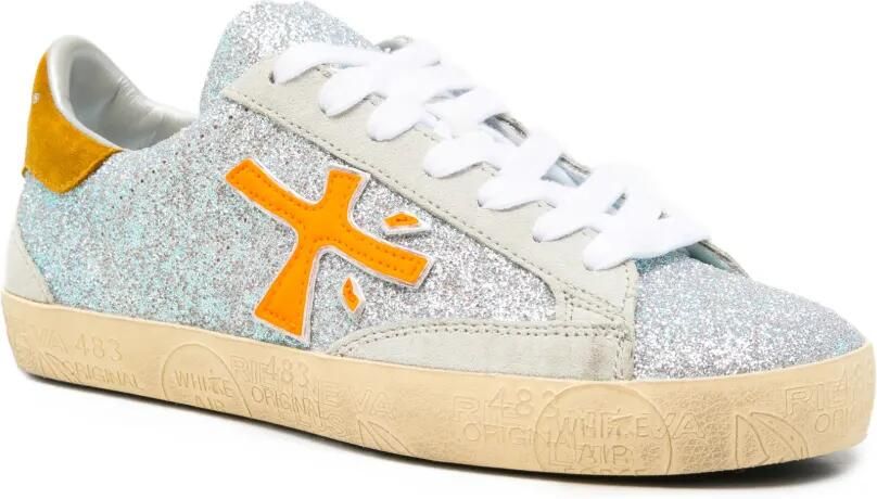 Premiata Steven 8498 glitter-effect sneakers Zilver - Foto 2