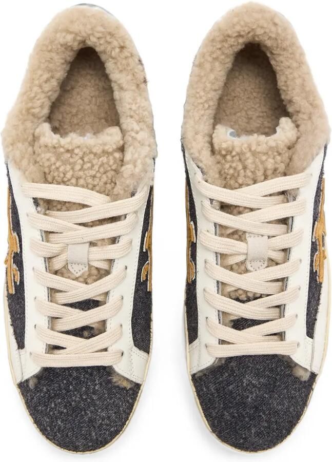 Premiata Steven D shearling-trim sneakers Grijs - Foto 3