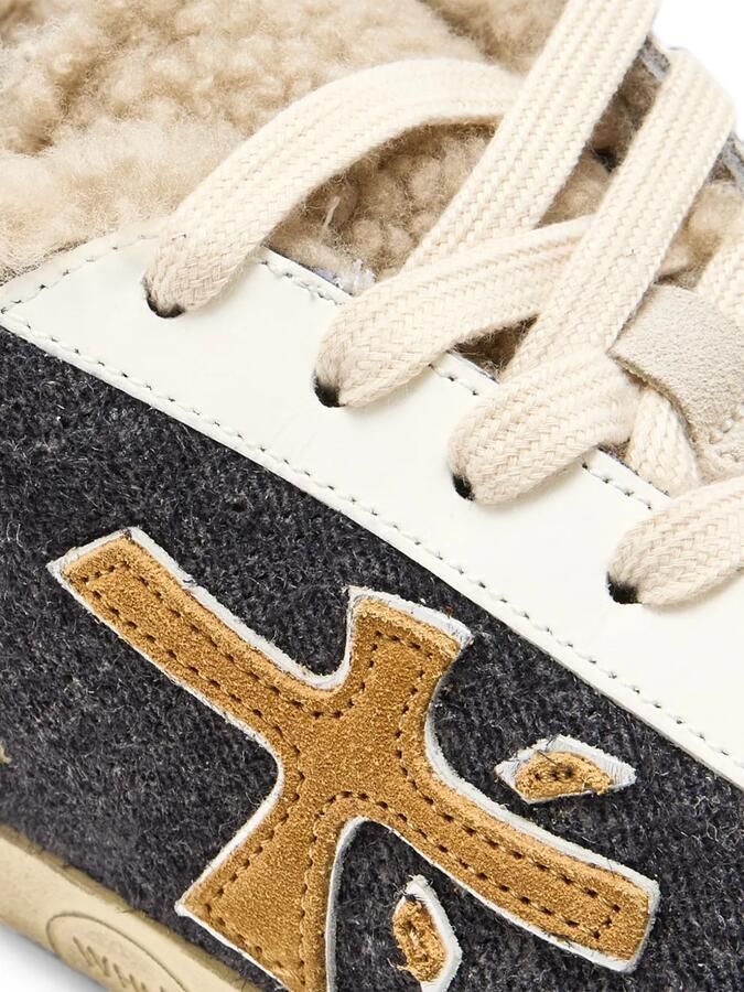 Premiata Steven D shearling-trim sneakers Grijs - Foto 2