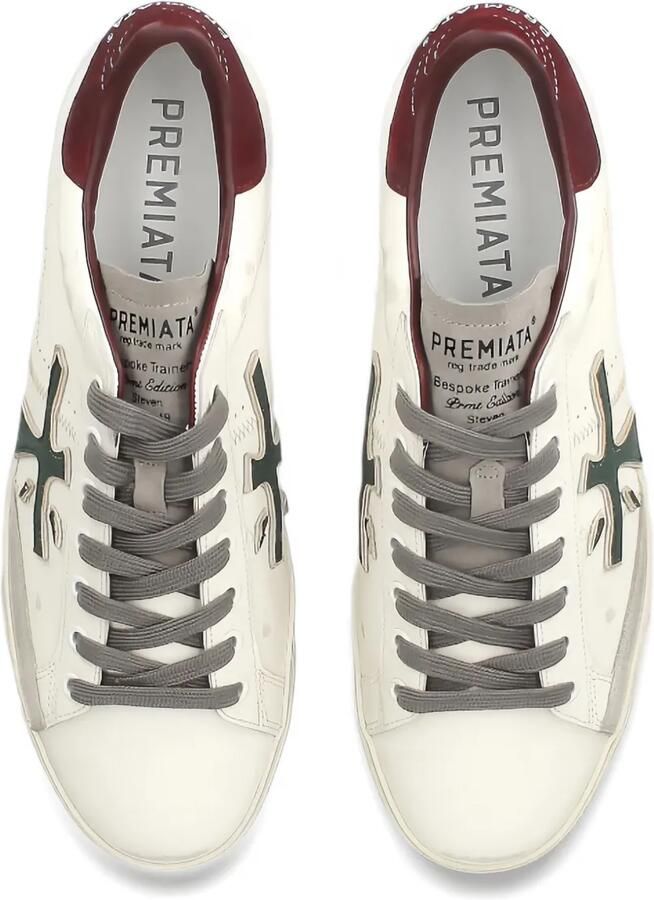 Premiata Steven leren sneakers verfraaid met logo Wit - Foto 2