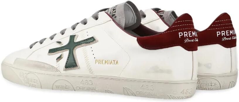 Premiata Steven leren sneakers verfraaid met logo Wit - Foto 4