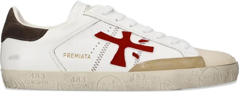 Premiata Steven leren sneakers Wit