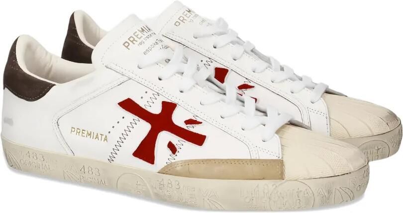 Premiata Steven leren sneakers Wit - Foto 4