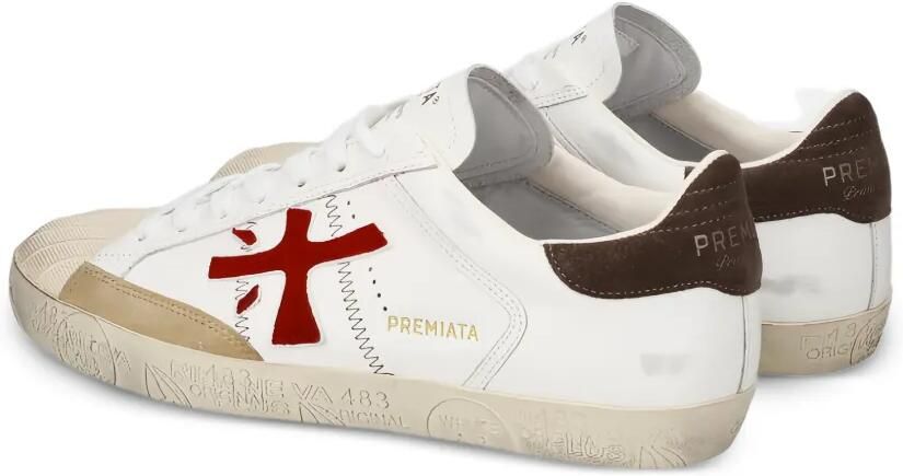 Premiata Steven leren sneakers Wit - Foto 3