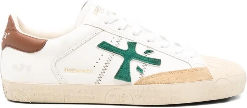Premiata Steven leren sneakers Wit