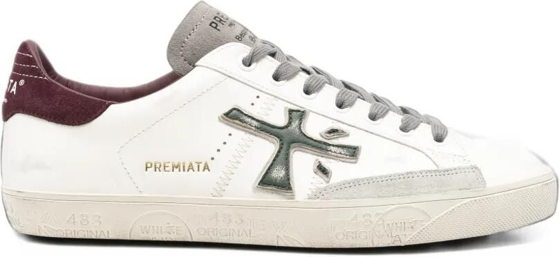 Premiata Steven logo-patch sneakers Wit