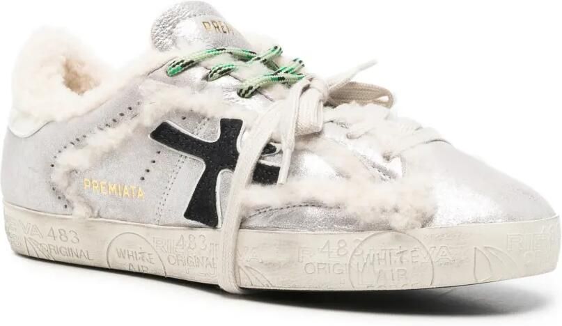 Premiata Steven sneakers met lammy afwerking Zilver - Foto 3