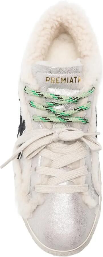 Premiata Steven sneakers met lammy afwerking Zilver - Foto 4