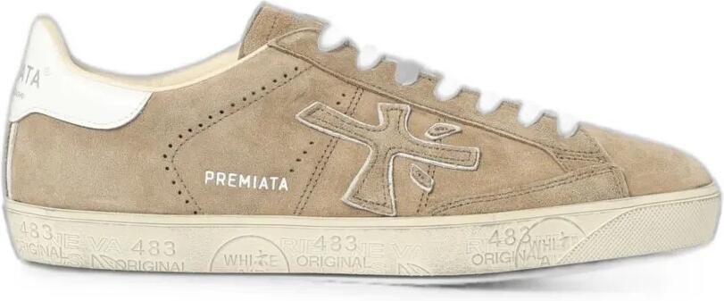 Premiata Steven sneakers met logopatch Beige