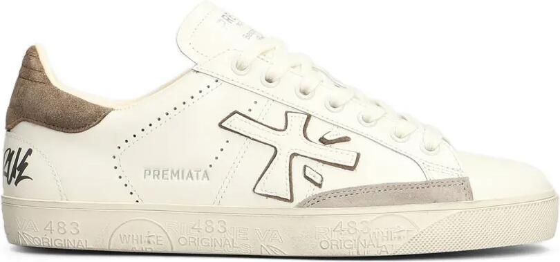 Premiata Steven sneakers met logopatch Beige