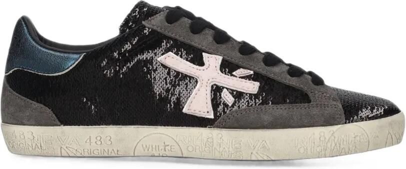 Premiata Steven sneakers verfraaid met pailletten Zwart