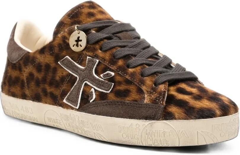 Premiata Stevend sneakers met luipaard-print Bruin - Foto 2