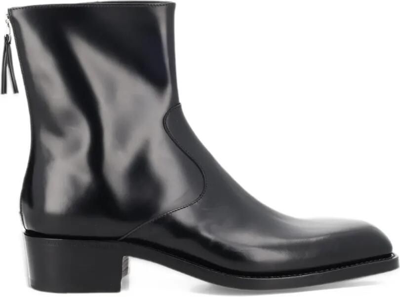 Premiata tassel-zip leather boots Zwart