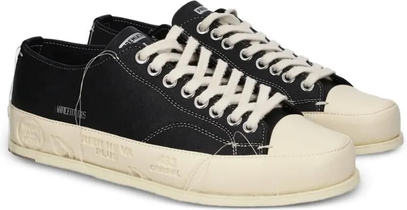 Premiata Vincent 015 leren sneakers Zwart - Foto 3