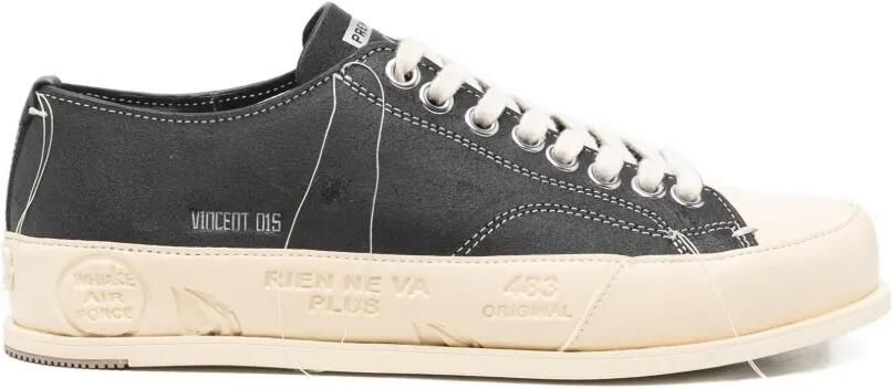 Premiata Vincent 015 sneakers met logo-print Zwart