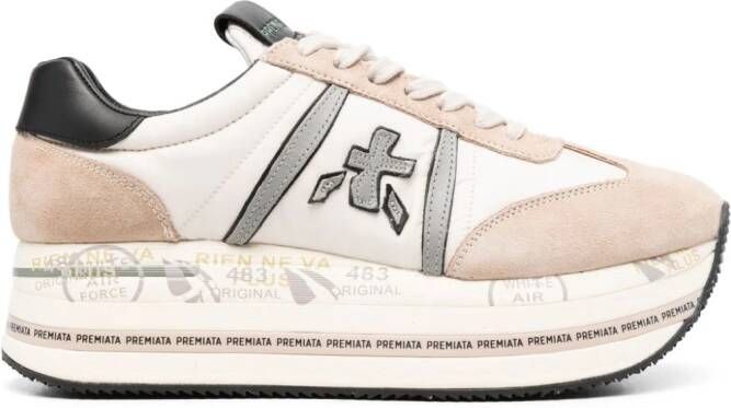 Premiata Beth 6500 sneakers met logopatch Beige