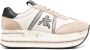 Premiata Beth 6500 sneakers met logopatch Beige - Thumbnail 1