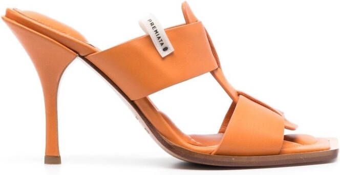 Premiata Stiletto leren sandalen Oranje