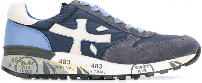 Premiata veterschoenen heren nylon rubber leer 40 Blauw