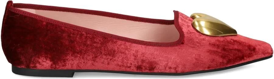 Pretty Ballerinas Ella ballerina's verfraaid met hart Rood