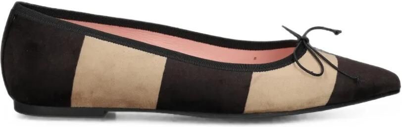 Pretty Ballerinas Paris gestreepte ballerina's Zwart