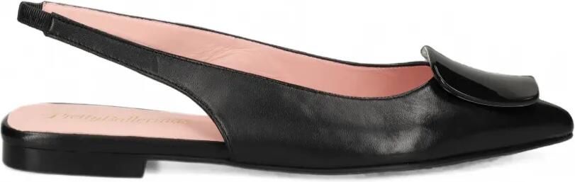 Pretty Ballerinas Yvette slingback ballerina's Zwart