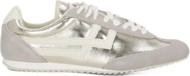 Pro-Keds Racer 77 metallic-leather sneakers Zilver