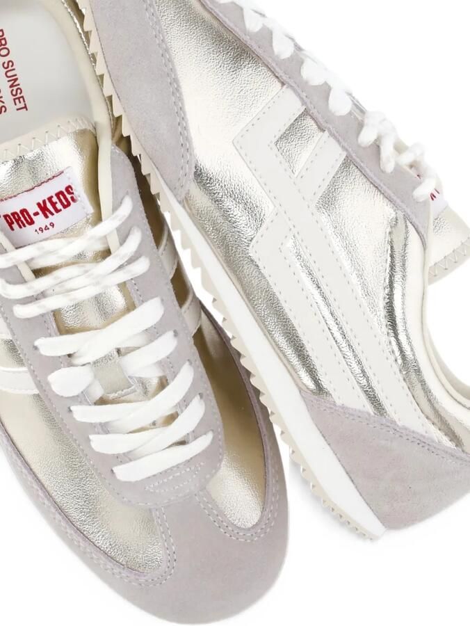 Pro-Keds Racer 77 metallic-leather sneakers Zilver - Foto 2