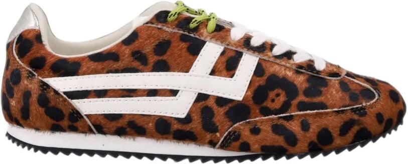 Pro-Keds Racer 77 sneakers met luipaardprint Bruin