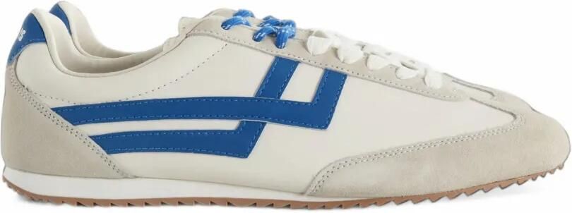 Pro-Keds Racer 77 suede-panelled lace-up sneakers Wit