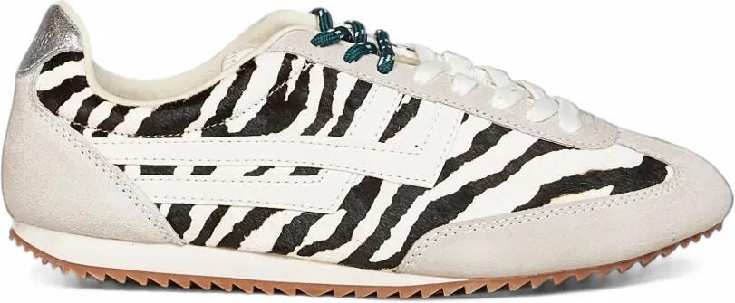 Pro-Keds Racer 77 zebra-print panelled sneakers Beige
