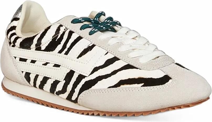 Pro-Keds Racer 77 zebra-print panelled sneakers Beige - Foto 2