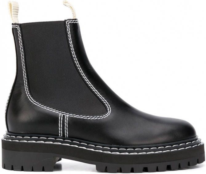 Proenza Schouler Chelsea laarzen met contrasterend stiksel 999