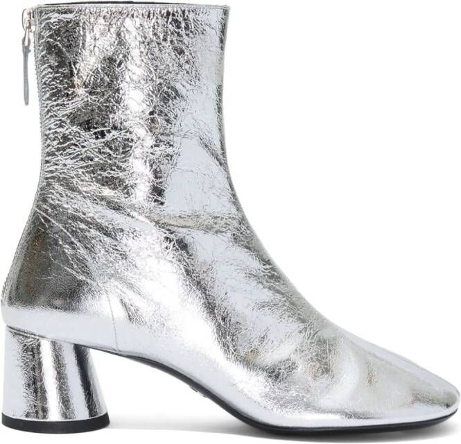 Proenza Schouler Glove 55mm metallic leren laarzen Zilver