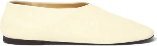 Proenza Schouler Glove leren slippers Beige