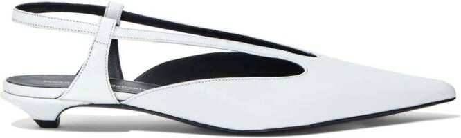 Proenza Schouler Leren slingback pumps Wit