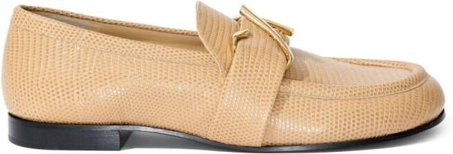 Proenza Schouler Loafers met monogram-plakkaat Beige