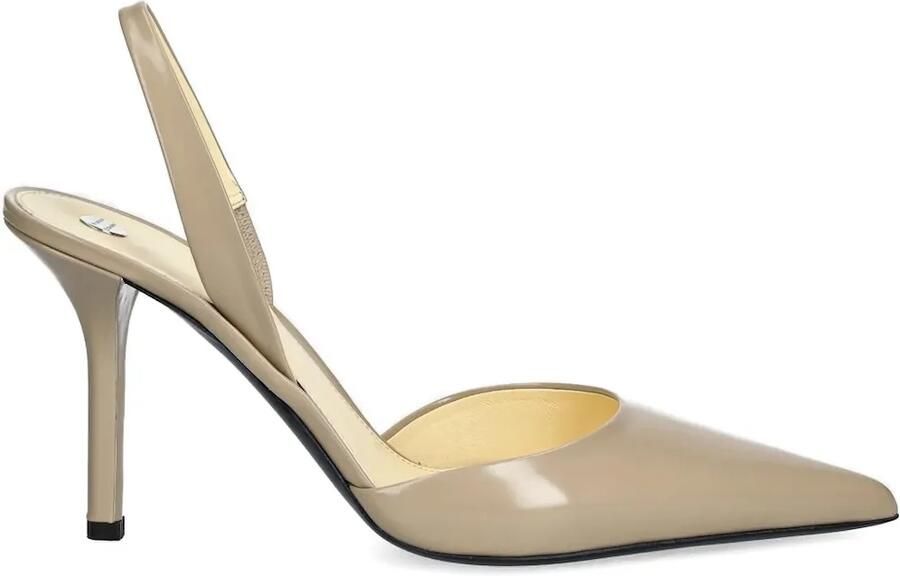 Proenza Schouler 10 mm slingback pumps met puntige neus Beige