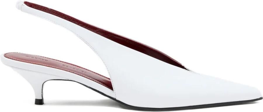 Proenza Schouler 40 mm leren pumps met hak Wit