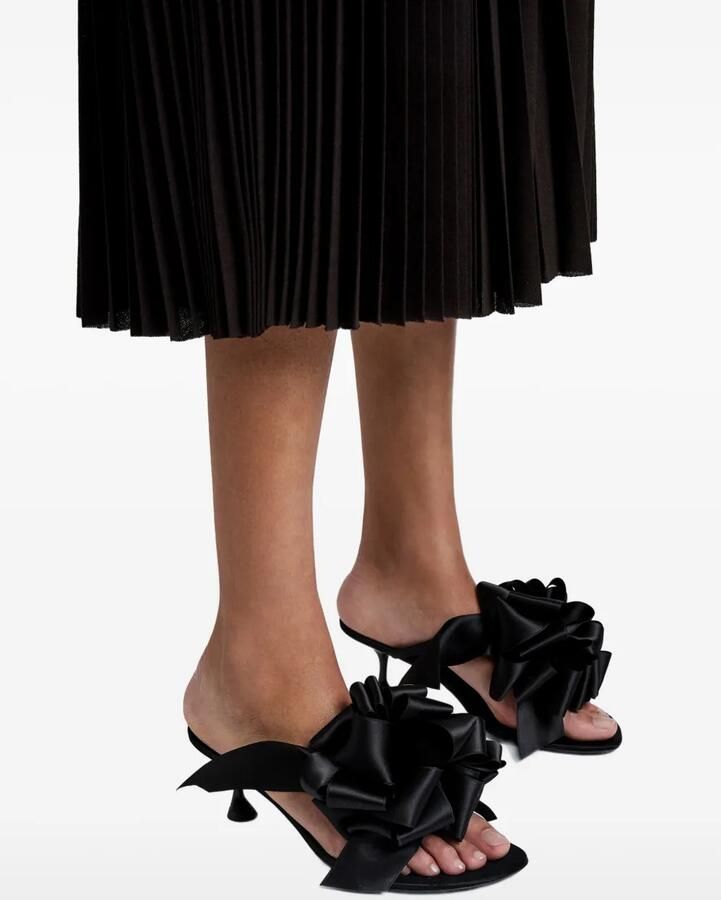Proenza Schouler 60 mm sandalen met hak en verfraaid met rozen Zwart - Foto 2