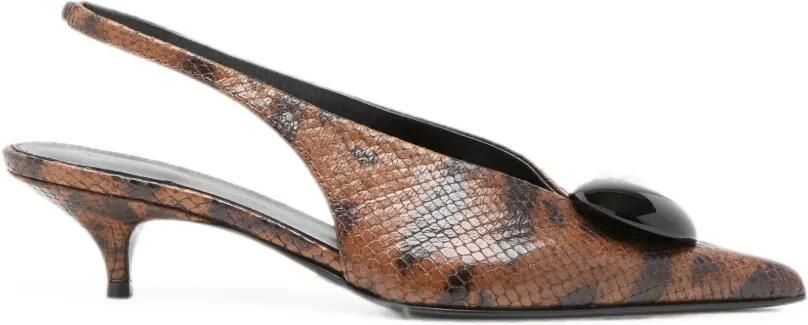 Proenza Schouler Dome Slash slingbacks in reliëf-python Bruin