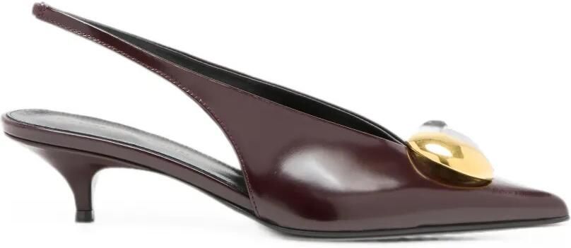 Proenza Schouler Dome Slash slingbacks van gepolijst kalfsleer Rood