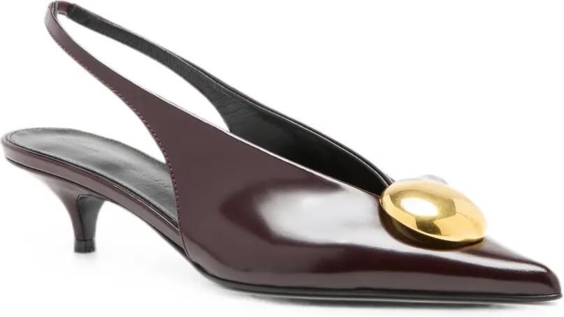 Proenza Schouler Dome Slash slingbacks van gepolijst kalfsleer Rood - Foto 2