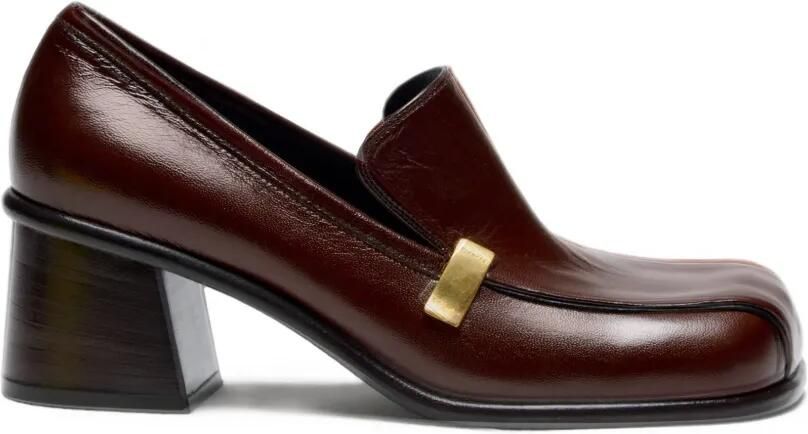 Proenza Schouler Esme loafers van nappa latex Bruin