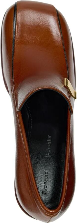 Proenza Schouler Esme loafers van nappa latex Bruin - Foto 4