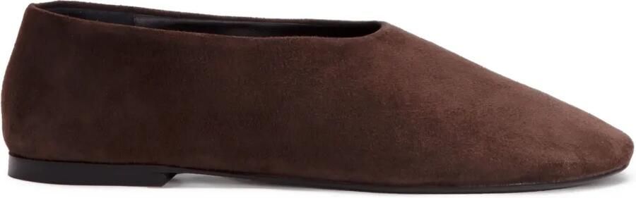 Proenza Schouler Glove suède leren ballerina's Bruin