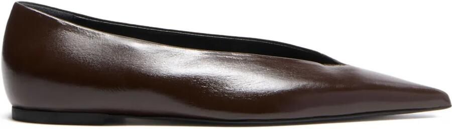 Proenza Schouler Leren ballerina's met puntige neus Bruin