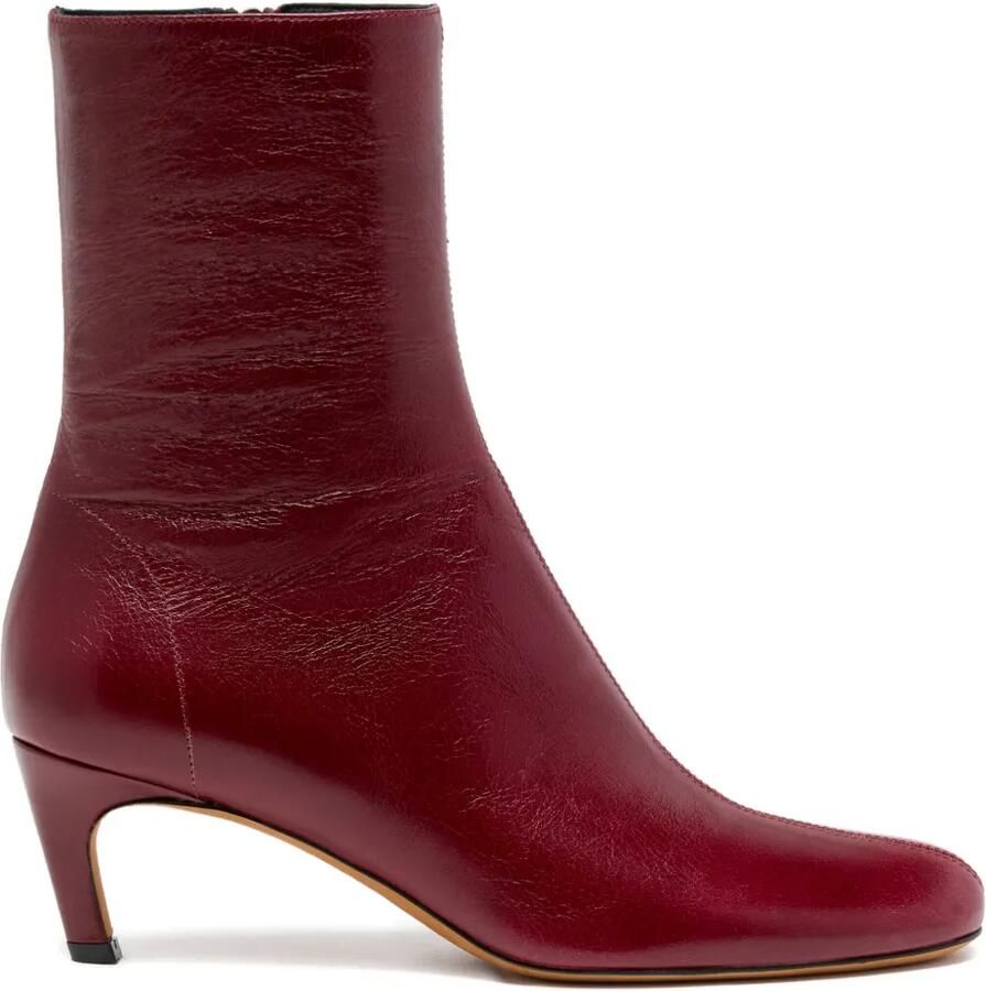 Proenza Schouler Leren enkellaarzen Rood