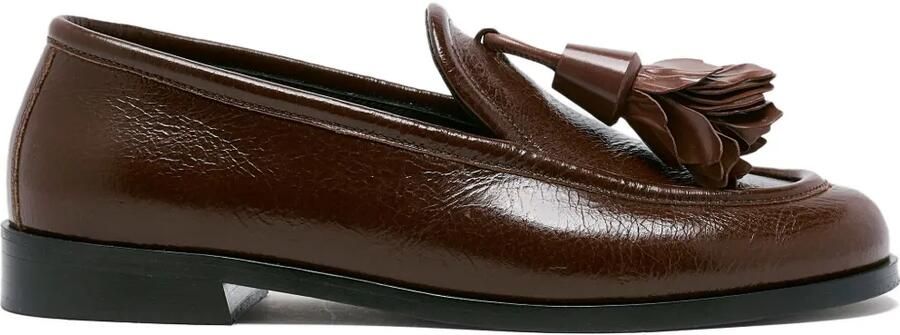 Proenza Schouler Leren loafers met kwastjes Bruin