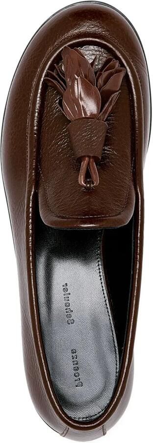 Proenza Schouler Leren loafers met kwastjes Bruin - Foto 4